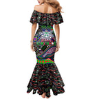 Merry Christmas New Zealand Warriors Mermaid Dress Aboriginal Santa Rugby Mascot