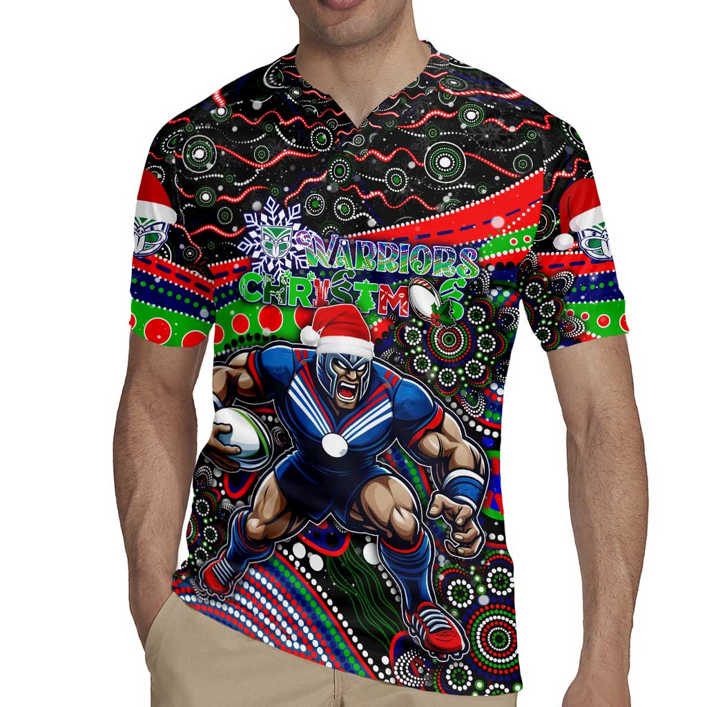 Merry Christmas New Zealand Warriors Rugby Jersey Aboriginal Santa Rugby Mascot