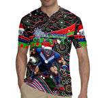 Merry Christmas New Zealand Warriors Rugby Jersey Aboriginal Santa Rugby Mascot