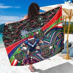 Merry Christmas New Zealand Warriors Sarong Aboriginal Santa Rugby Mascot