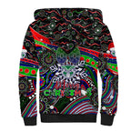 Merry Christmas New Zealand Warriors Sherpa Hoodie Aboriginal Santa Rugby Mascot