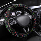 Merry Christmas New Zealand Warriors Steering Wheel Cover Aboriginal Santa Rugby Mascot