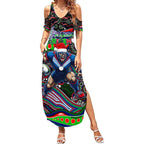 Merry Christmas New Zealand Warriors Summer Maxi Dress Aboriginal Santa Rugby Mascot