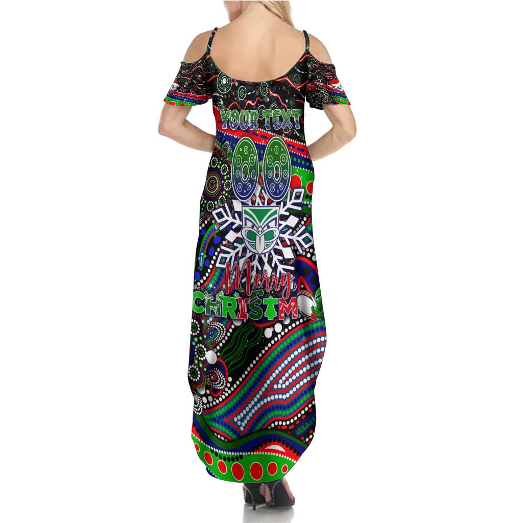 Merry Christmas New Zealand Warriors Summer Maxi Dress Aboriginal Santa Rugby Mascot