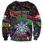 Merry Christmas New Zealand Warriors Sweatshirt Aboriginal Santa Rugby Mascot
