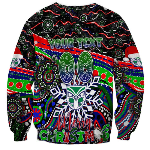 Merry Christmas New Zealand Warriors Sweatshirt Aboriginal Santa Rugby Mascot