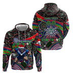 Merry Christmas New Zealand Warriors Zip Hoodie Aboriginal Santa Rugby Mascot