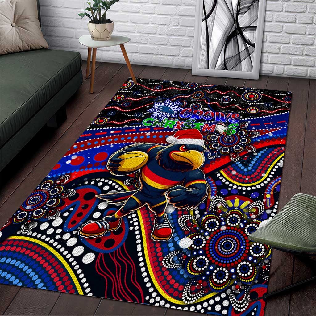 Merry Christmas AFL Adelaide Crows Area Rug Aboriginal Santa Football Mascot