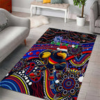 Merry Christmas AFL Adelaide Crows Area Rug Aboriginal Santa Football Mascot
