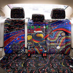 Merry Christmas AFL Adelaide Crows Back Car Seat Cover Aboriginal Santa Football Mascot