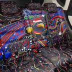 Merry Christmas AFL Adelaide Crows Back Car Seat Cover Aboriginal Santa Football Mascot