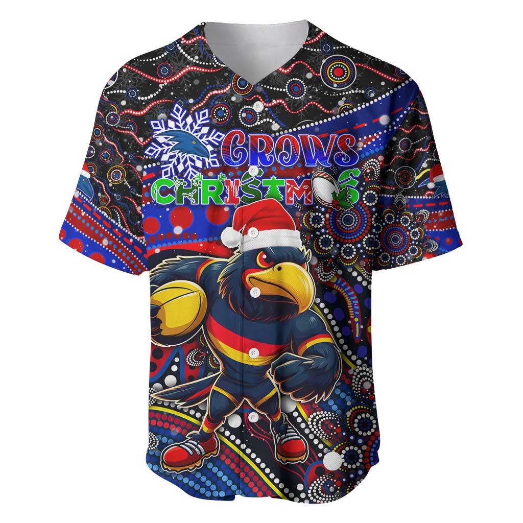 Merry Christmas AFL Adelaide Crows Baseball Jersey Aboriginal Santa Football Mascot