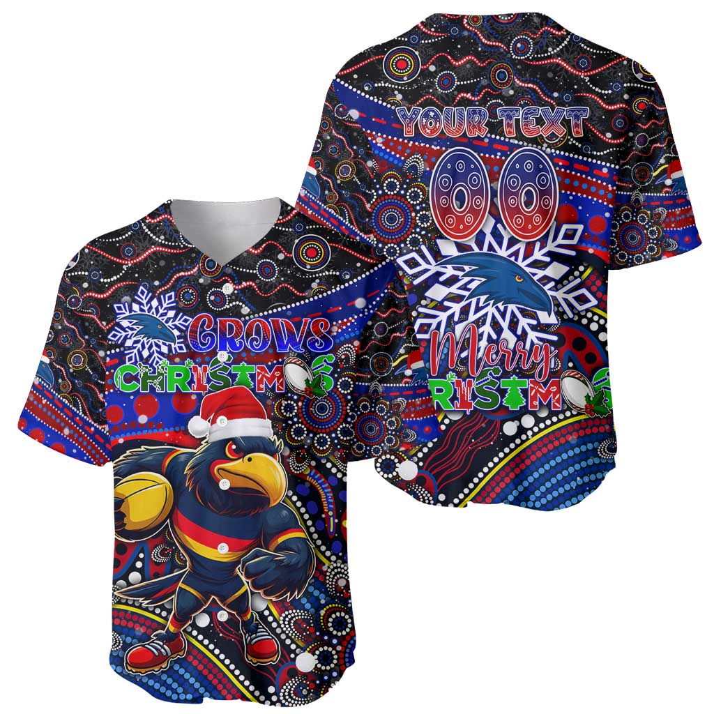 Merry Christmas AFL Adelaide Crows Baseball Jersey Aboriginal Santa Football Mascot
