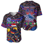 Merry Christmas AFL Adelaide Crows Baseball Jersey Aboriginal Santa Football Mascot