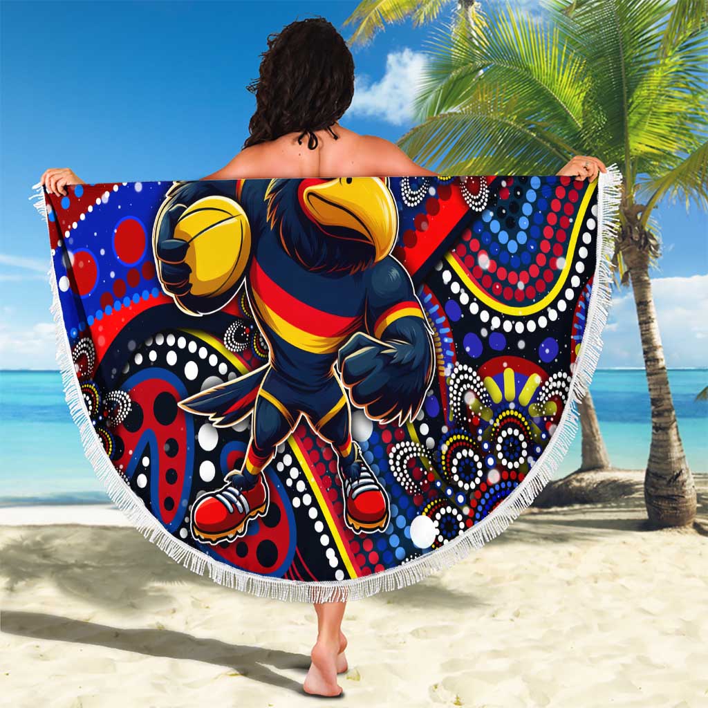 Merry Christmas AFL Adelaide Crows Beach Blanket Aboriginal Santa Football Mascot