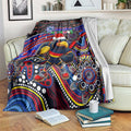 Merry Christmas AFL Adelaide Crows Blanket Aboriginal Santa Football Mascot