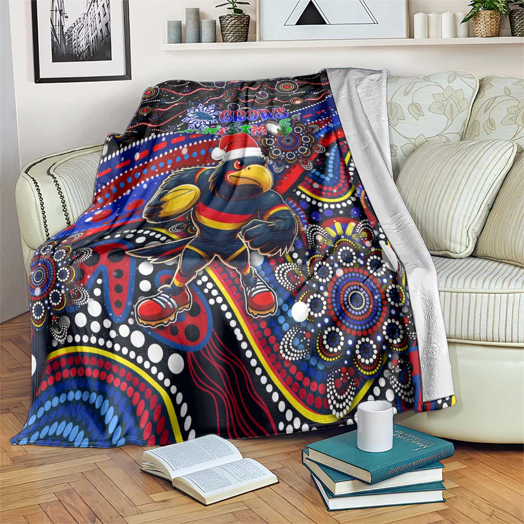 Merry Christmas AFL Adelaide Crows Blanket Aboriginal Santa Football Mascot