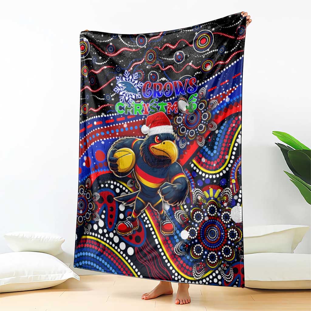 Merry Christmas AFL Adelaide Crows Blanket Aboriginal Santa Football Mascot