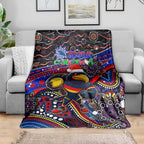 Merry Christmas AFL Adelaide Crows Blanket Aboriginal Santa Football Mascot