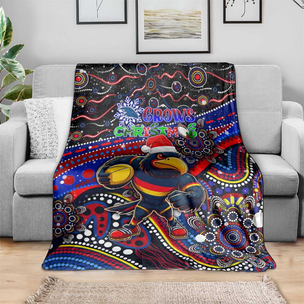 Merry Christmas AFL Adelaide Crows Blanket Aboriginal Santa Football Mascot