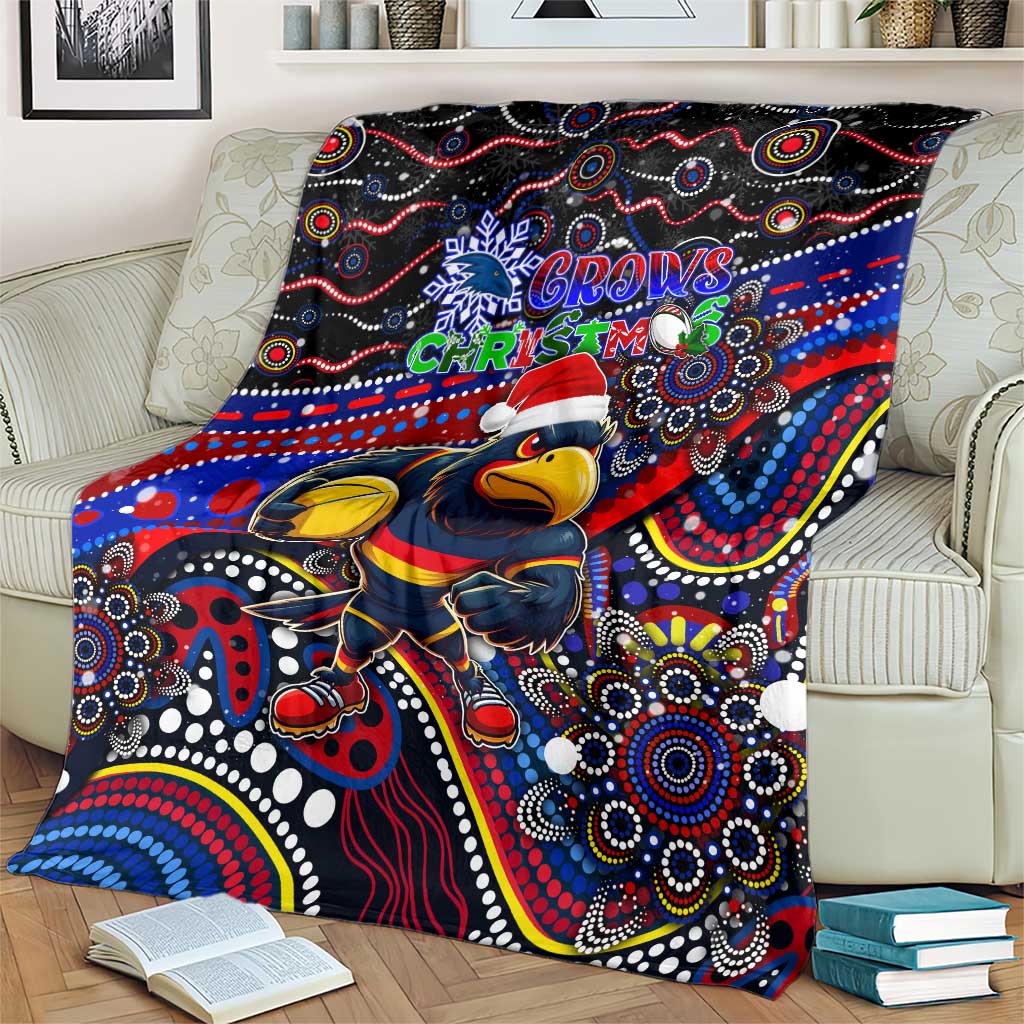 Merry Christmas AFL Adelaide Crows Blanket Aboriginal Santa Football Mascot