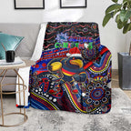 Merry Christmas AFL Adelaide Crows Blanket Aboriginal Santa Football Mascot