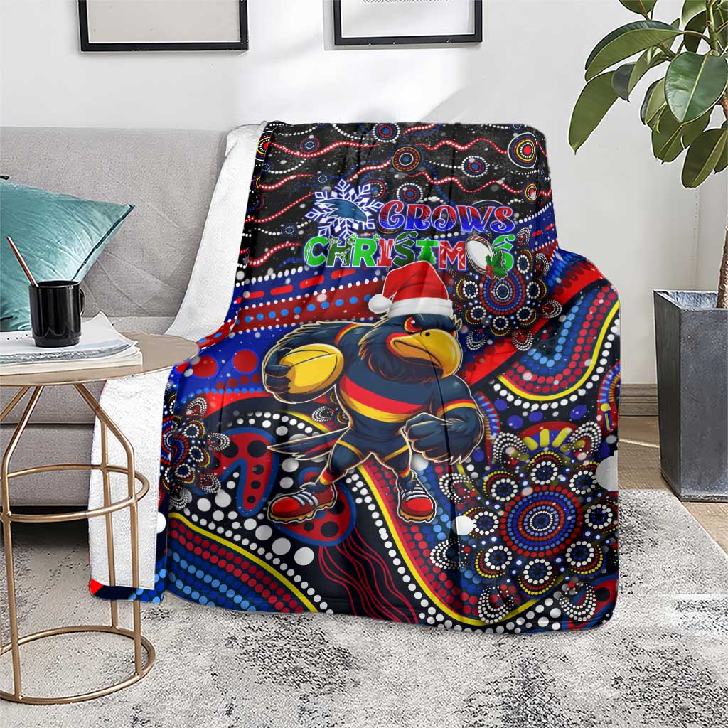 Merry Christmas AFL Adelaide Crows Blanket Aboriginal Santa Football Mascot