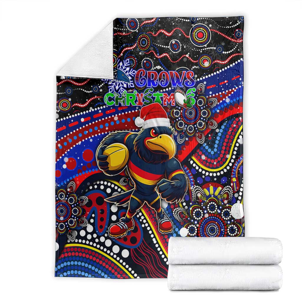 Merry Christmas AFL Adelaide Crows Blanket Aboriginal Santa Football Mascot