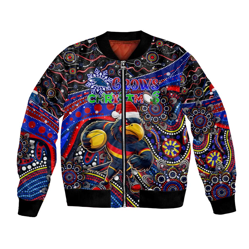 Merry Christmas AFL Adelaide Crows Bomber Jacket Aboriginal Santa Football Mascot