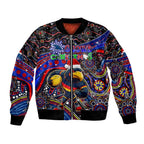 Merry Christmas AFL Adelaide Crows Bomber Jacket Aboriginal Santa Football Mascot