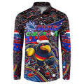 Merry Christmas AFL Adelaide Crows Button Sweatshirt Aboriginal Santa Football Mascot