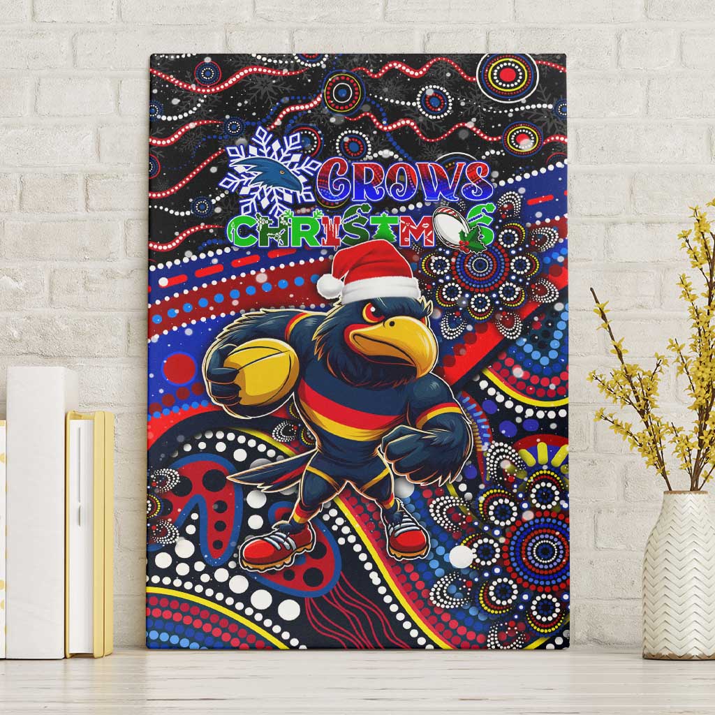 Merry Christmas AFL Adelaide Crows Canvas Wall Art Aboriginal Santa Football Mascot