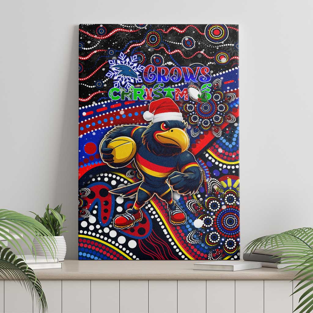 Merry Christmas AFL Adelaide Crows Canvas Wall Art Aboriginal Santa Football Mascot