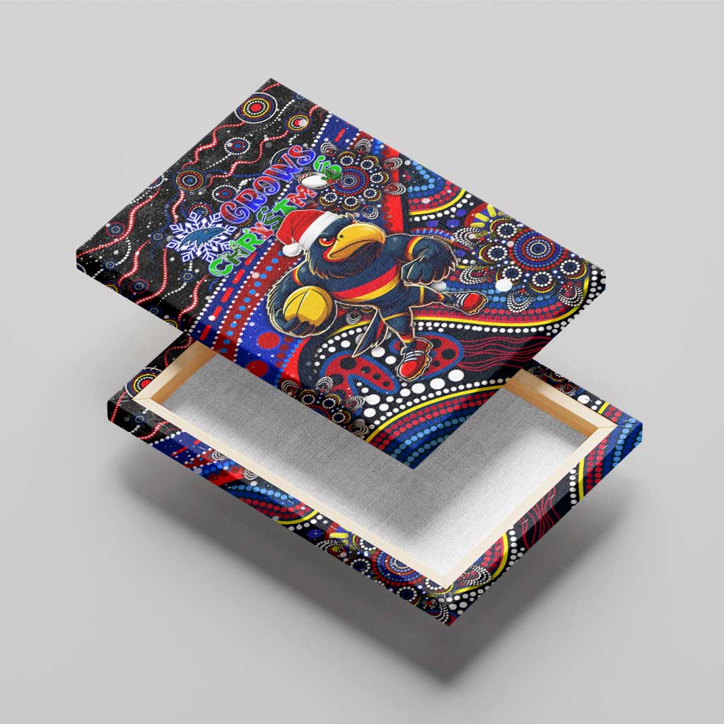 Merry Christmas AFL Adelaide Crows Canvas Wall Art Aboriginal Santa Football Mascot