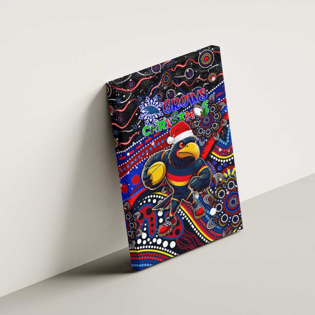 Merry Christmas AFL Adelaide Crows Canvas Wall Art Aboriginal Santa Football Mascot