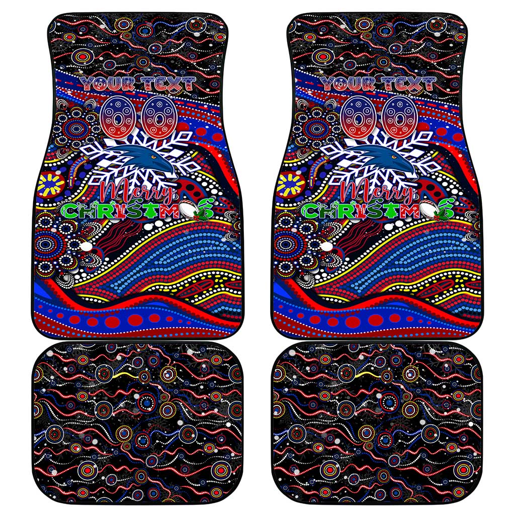 Merry Christmas AFL Adelaide Crows Car Mats Aboriginal Santa Football Mascot