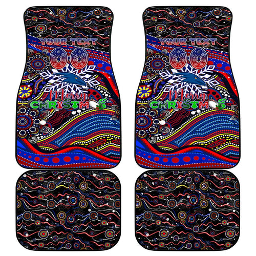 Merry Christmas AFL Adelaide Crows Car Mats Aboriginal Santa Football Mascot