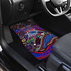 Merry Christmas AFL Adelaide Crows Car Mats Aboriginal Santa Football Mascot