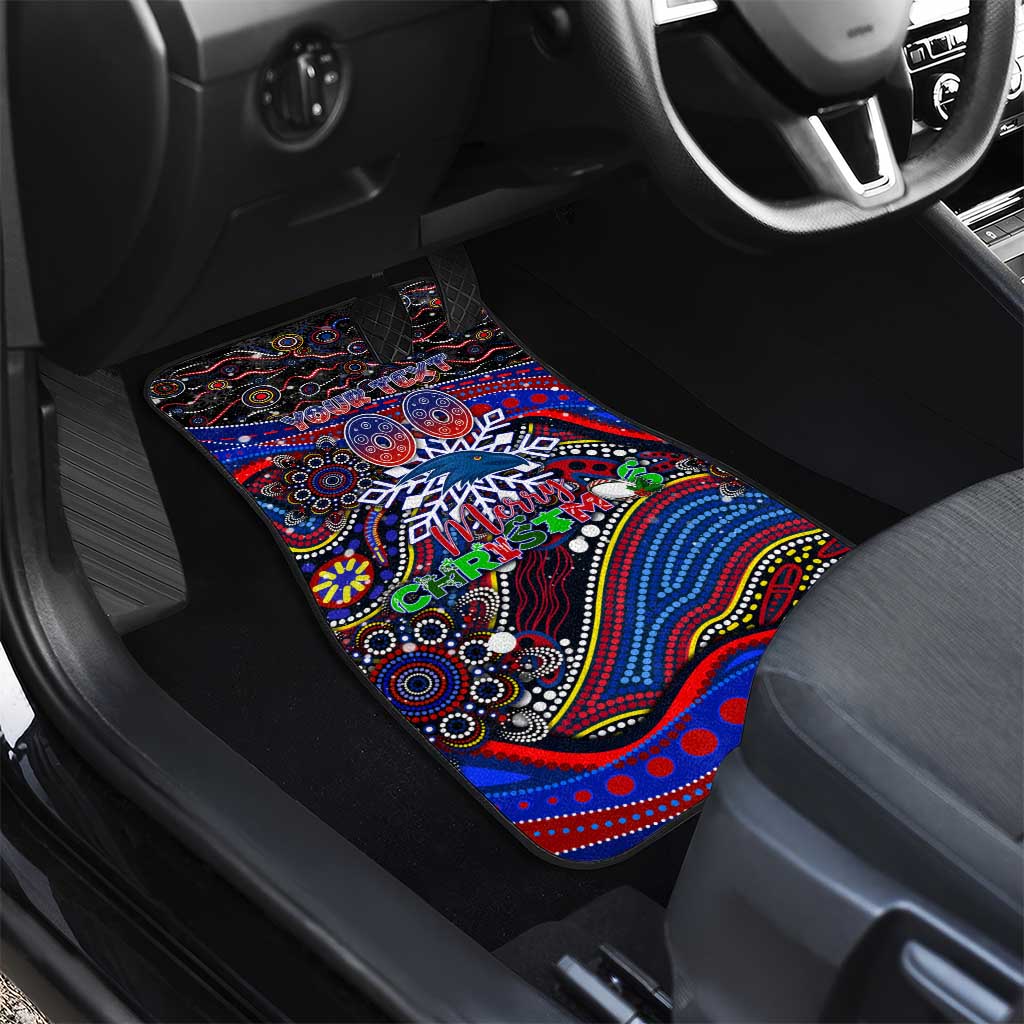Merry Christmas AFL Adelaide Crows Car Mats Aboriginal Santa Football Mascot