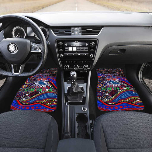 Merry Christmas AFL Adelaide Crows Car Mats Aboriginal Santa Football Mascot