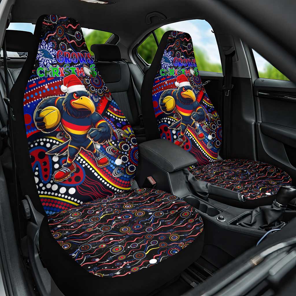 Merry Christmas AFL Adelaide Crows Car Seat Cover Aboriginal Santa Football Mascot