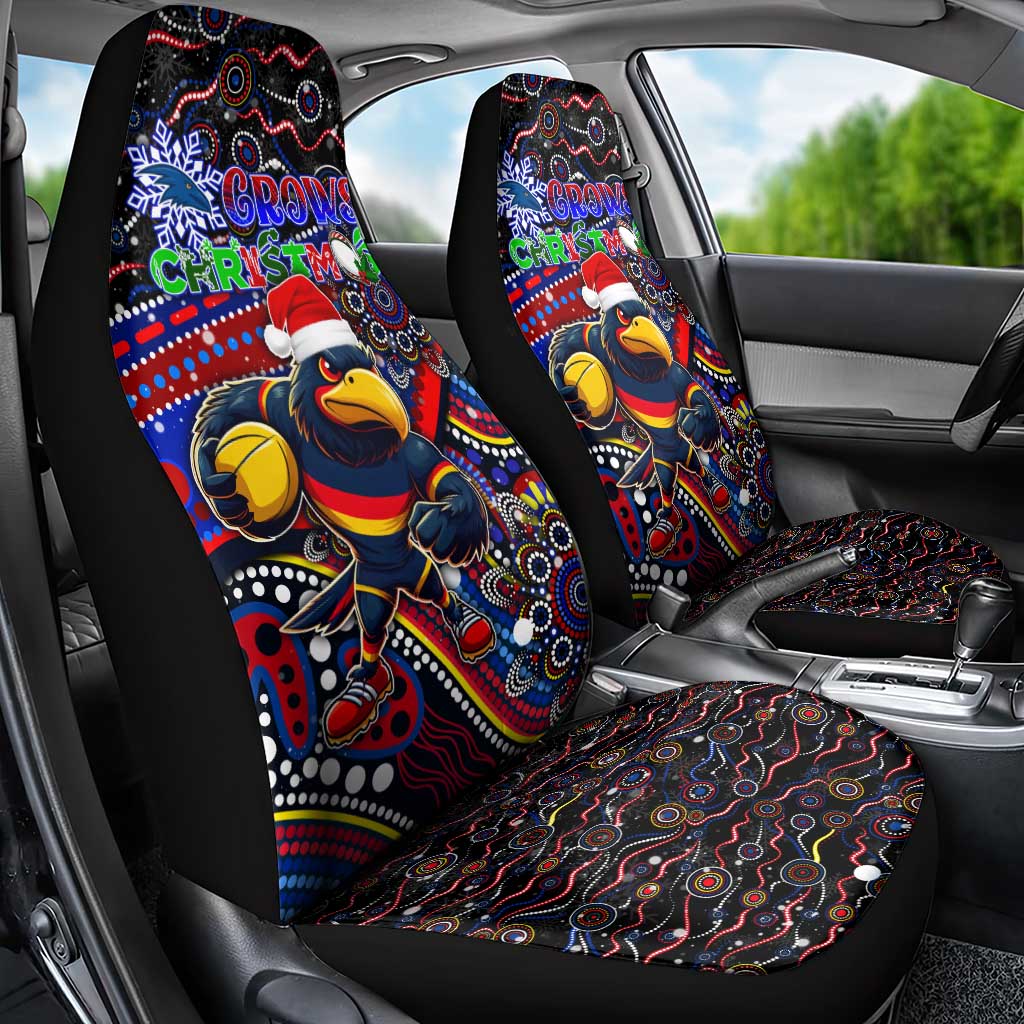 Merry Christmas AFL Adelaide Crows Car Seat Cover Aboriginal Santa Football Mascot