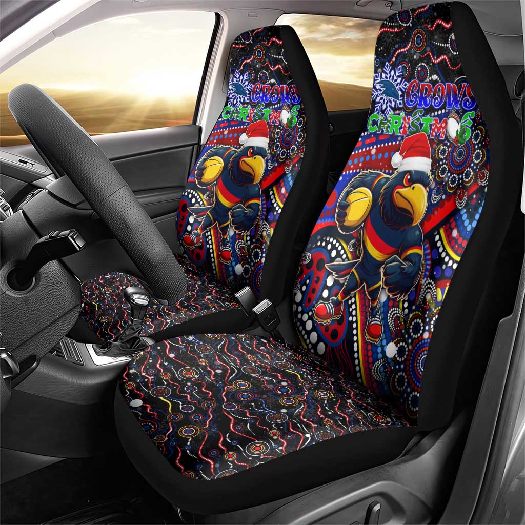 Merry Christmas AFL Adelaide Crows Car Seat Cover Aboriginal Santa Football Mascot