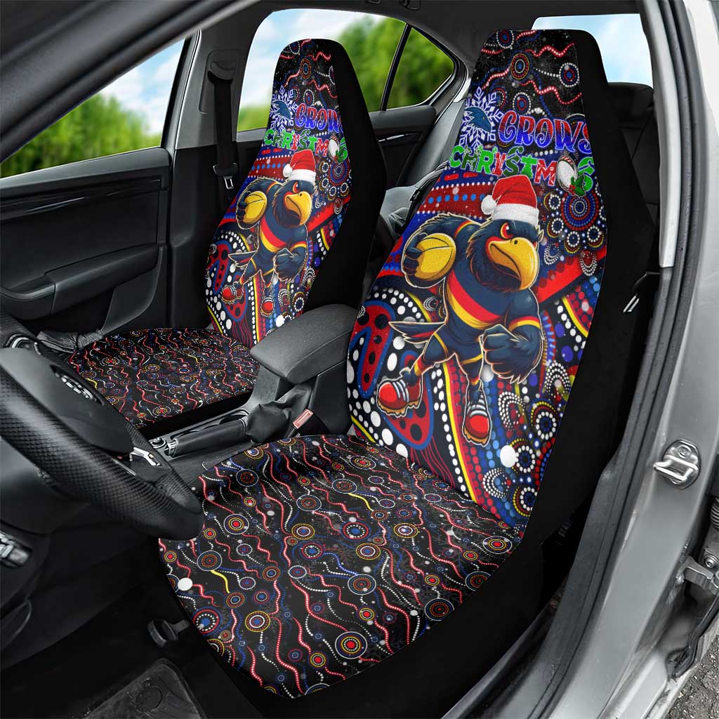 Merry Christmas AFL Adelaide Crows Car Seat Cover Aboriginal Santa Football Mascot
