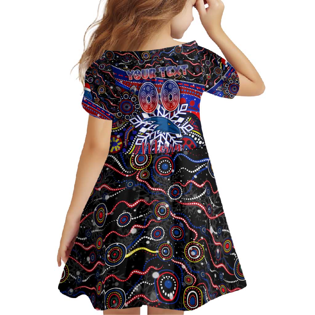 Merry Christmas AFL Adelaide Crows Family Matching Summer Maxi Dress and Hawaiian Shirt Aboriginal Santa Football Mascot