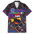 Merry Christmas AFL Adelaide Crows Family Matching Summer Maxi Dress and Hawaiian Shirt Aboriginal Santa Football Mascot