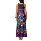 Merry Christmas AFL Adelaide Crows Family Matching Tank Maxi Dress and Hawaiian Shirt Aboriginal Santa Football Mascot