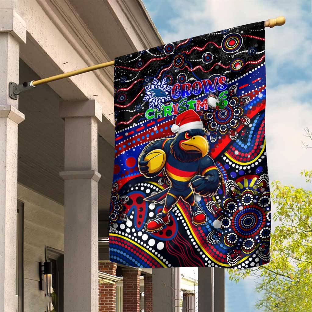 Merry Christmas AFL Adelaide Crows Garden Flag Aboriginal Santa Football Mascot