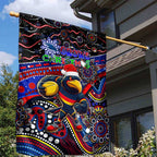 Merry Christmas AFL Adelaide Crows Garden Flag Aboriginal Santa Football Mascot
