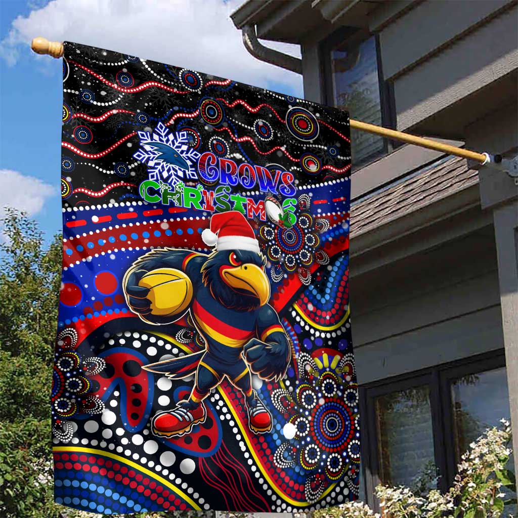 Merry Christmas AFL Adelaide Crows Garden Flag Aboriginal Santa Football Mascot